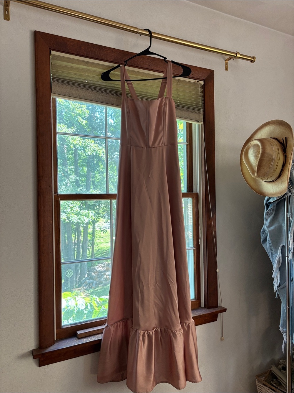Show Me Your MuMu Dusty Rose Maxi Dress with Ruffle Hem
